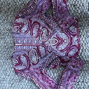 Long v cropped Free People blouse